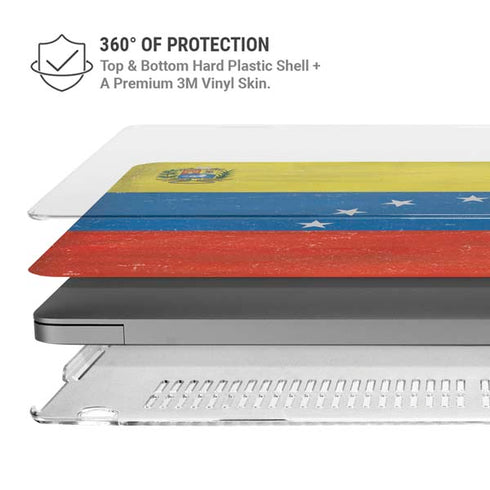 Venezuela Flag Distressed MacBook Pro 14in (2021-24) Case plus Skin